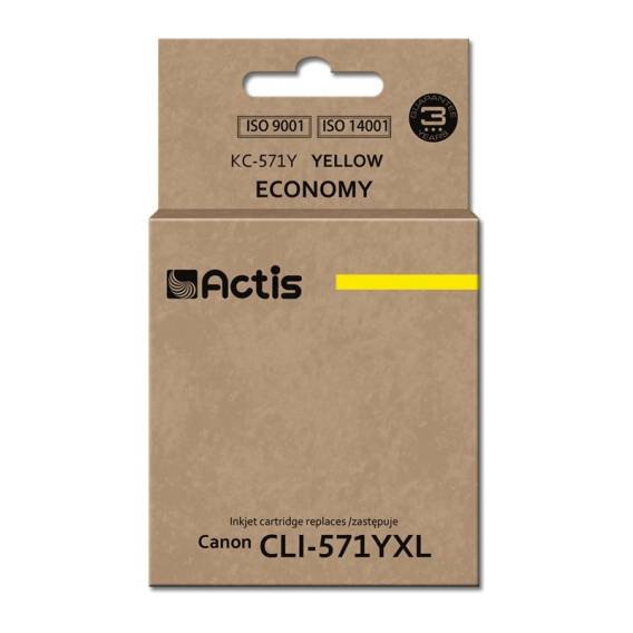 Obrázok pre Actis Inkoust KC-571Y (náhradní inkoust Canon CLI-571Y; standardní; 12 ml; žlutý)
