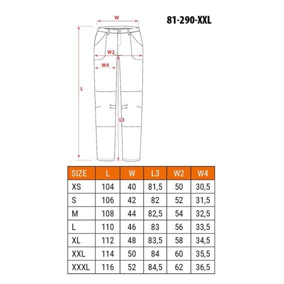 Obrázok pre NEO tools 81-290-XXL ochranné kalhoty Černá