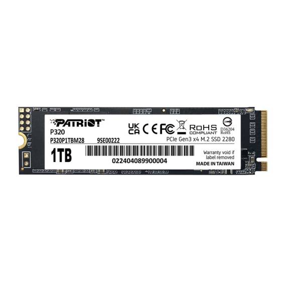 Obrázok pre SSD PATRIOT VIPER P320 M.2 PCI-Ex4 NVMe 1TB 3GB/S (P320P1TBM28)