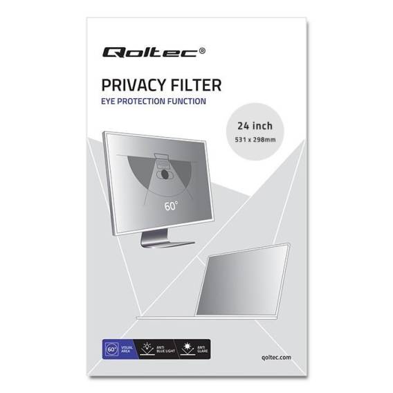 Obrázok pre Qoltec 51060 filtr na monitor 61 cm (24")