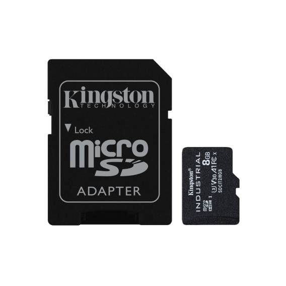 Obrázok pre Kingston Technology Karta 8GB microSDHC Industrial C10 A1 pSLC + SD adaptér