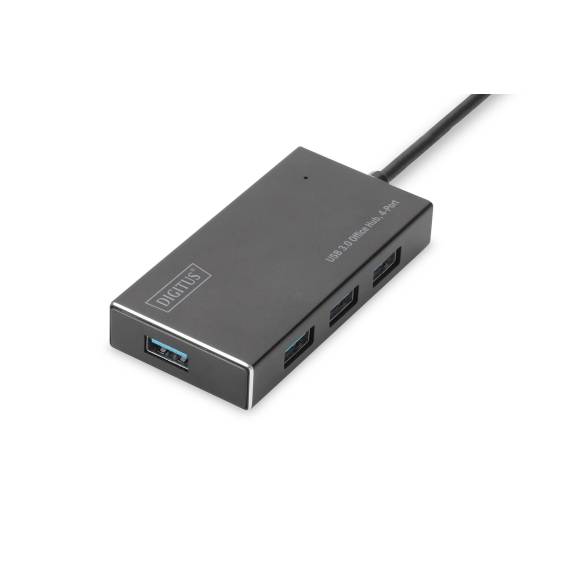 Obrázok pre Digitus DA-70240-1 rozbočovač rozhraní USB 3.2 Gen 1 (3.1 Gen 1) Type-A 5000 Mbit/s Černá