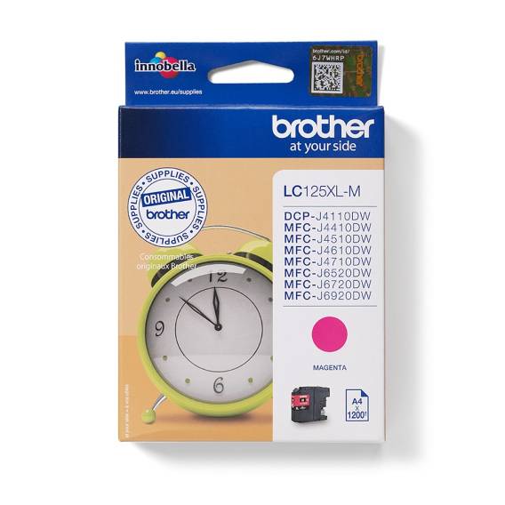 Obrázok pre Brother LC125XLM inkoustová náplň 1 kusů Originální Extra (Super) vysoká výtěžnost Purpurová