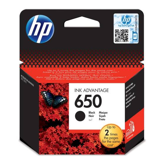 Obrázok pre HP 650 Originální Černá 1 kusů