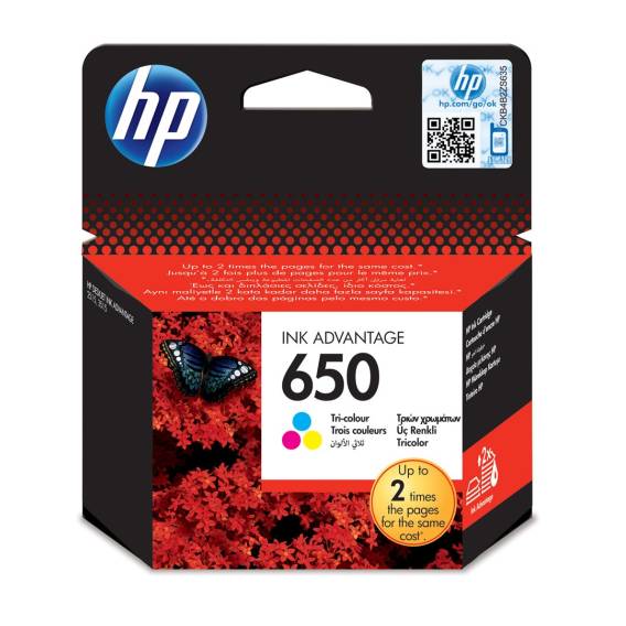 Obrázok pre HP 650 Originální Azurová, Purpurová, Žlutá 1 kusů