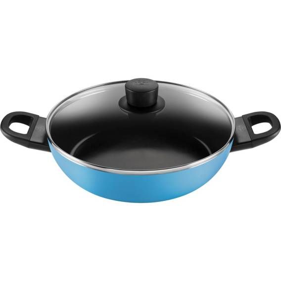 Obrázok pre BALLARINI CAPRERA Patelnia głęboka 2H z pokrywką 28 cm niebieska
