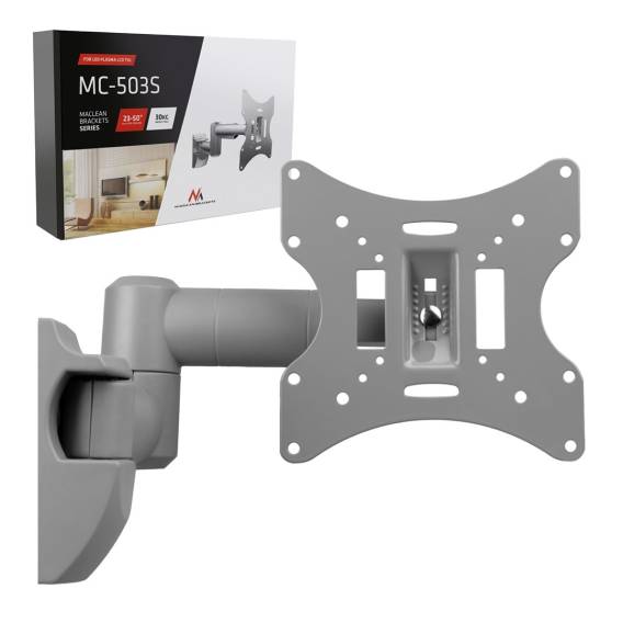 Obrázok pre Věšák pro televizor nebo monitor 23-42" 30kg universální Maclean MC-503A stříbrný max vesa 200x200