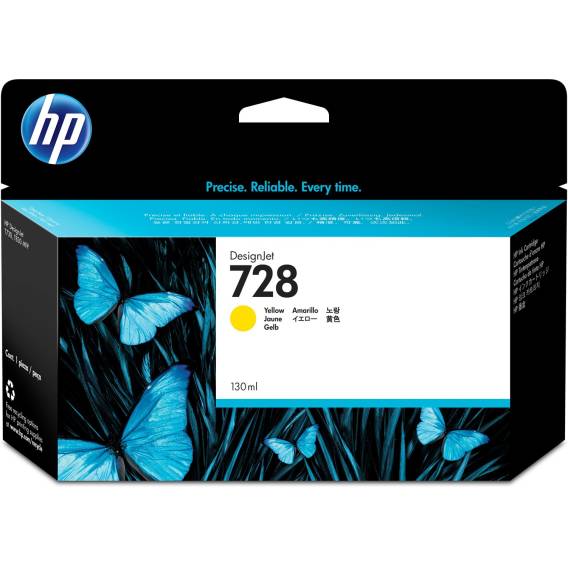 Obrázok pre HP Žlutá inkoustová kazeta 728 DesignJet, 130 ml