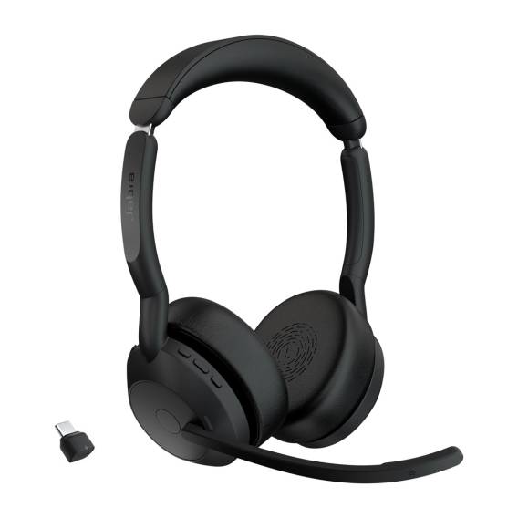 Obrázok pre Jabra Evolve2 55 Sluchátka s mikrofonem Bezdrátový Přes hlavu Kancelář / call centrum USB typu C Bluetooth Nabíjecí podstavec