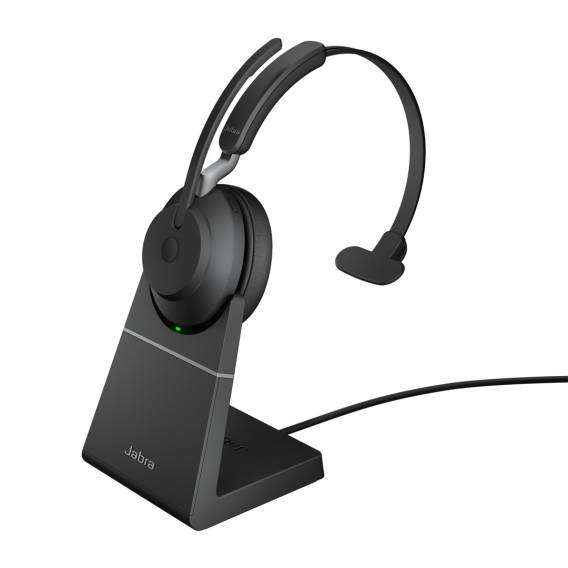 Obrázok pre Jabra Evolve2 65 Sluchátka s mikrofonem Bezdrátový Přes hlavu Kancelář / call centrum USB Typ-A Bluetooth Nabíjecí podstavec Černá