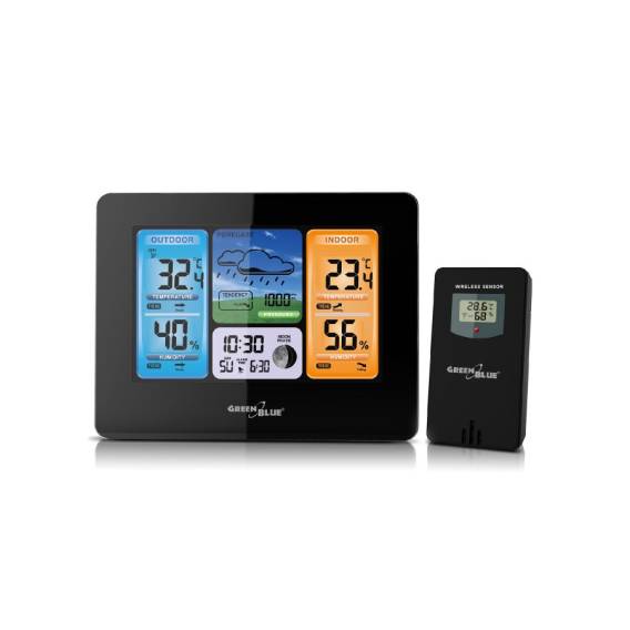 Obrázok pre Greenblue GB526 digitální meteorologická stanice Černá Baterie