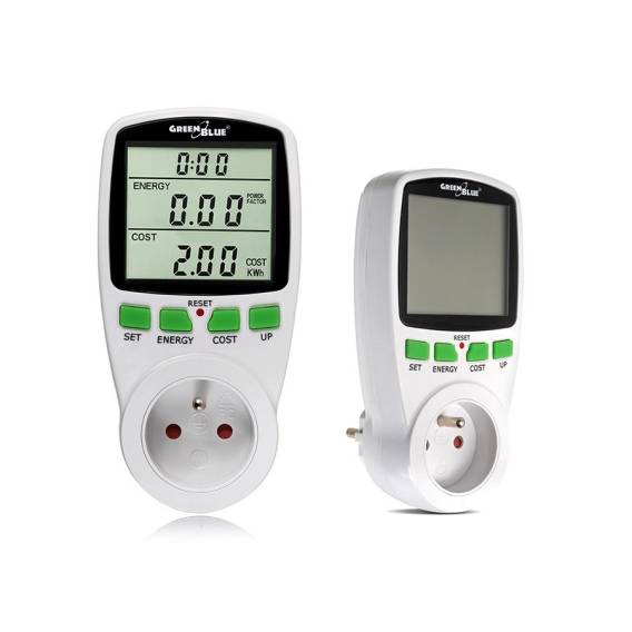 Obrázok pre Greenblue GB202 wattmetr Bílá 0 - 9999 W Vestavěný displej LCD