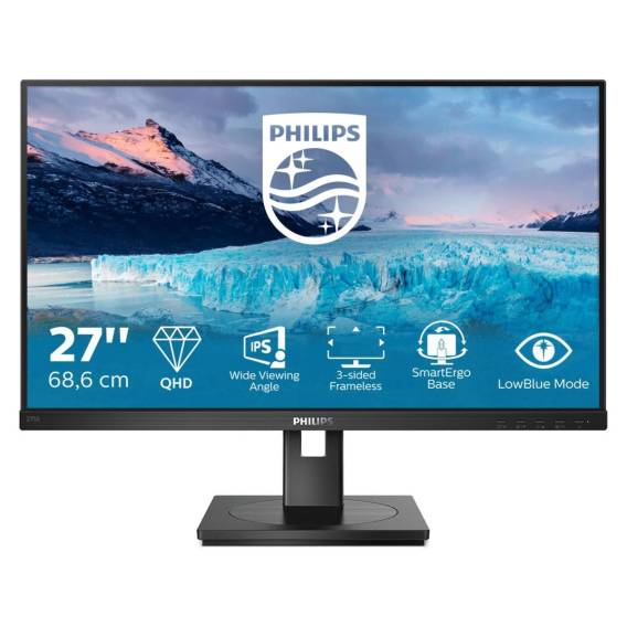 Obrázok pre Philips S Line 275S1AE/00 počítačový monitor 68,6 cm (27") 2560 x 1440 px 2K Ultra HD LCD Černá
