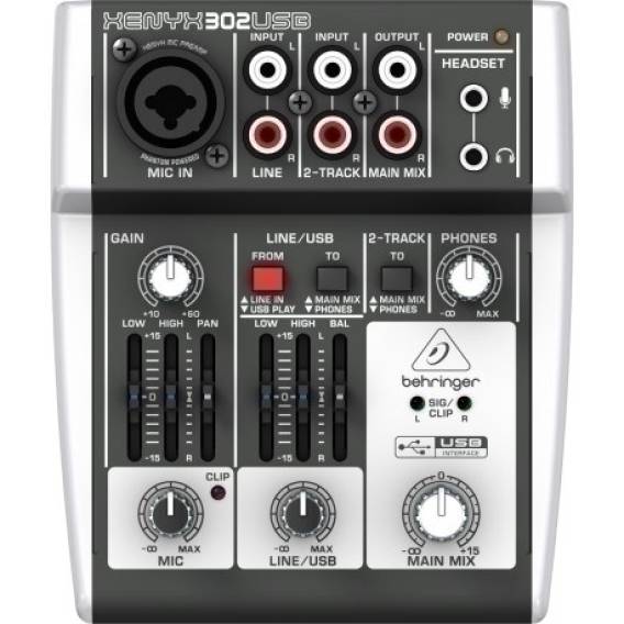Obrázok pre Behringer X302USB audio mixér 5 kanály/kanálů