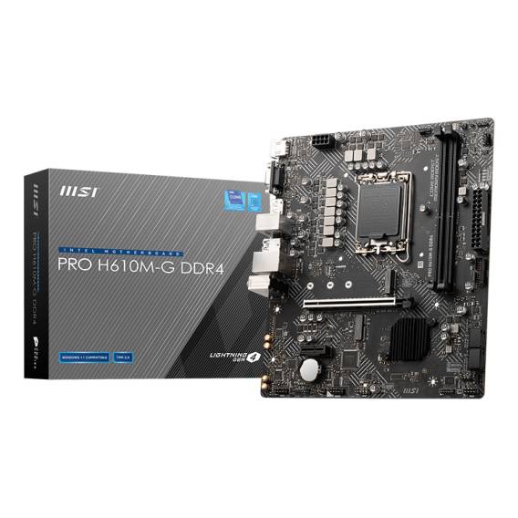 Obrázok pre MSI PRO H610M-G DDR4 základní deska Intel H610 LGA 1700 Micro ATX