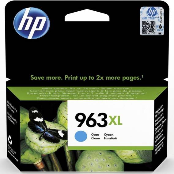 Obrázok pre HP 963XL Azurová originální inkoustová kazeta s vysokou výtěžností