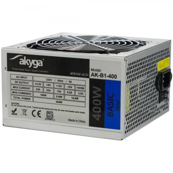 Obrázok pre Akyga AK-B1-400 napájecí zdroj 400 W 20+4 pin ATX ATX Zelená