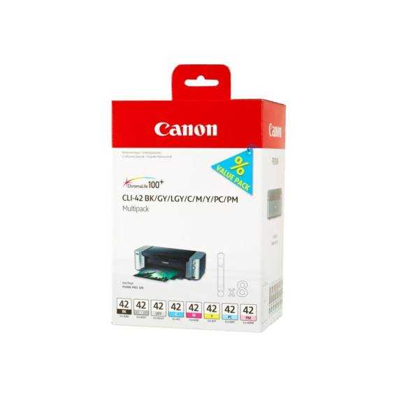 Obrázok pre Canon 6384B010 inkoustová náplň 8 kusů Originální Standardní výtěžnost Černá, Azurová, Šedá, Světle šedá, Purpurová, Cyan fotografická, Magenta fotografická, Žlutá