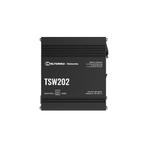 Obrázok pre Teltonika TSW202 Řízený L2 Gigabit Ethernet (10/100/1000) Podpora napájení po Ethernetu (PoE) Hliník, Modrá