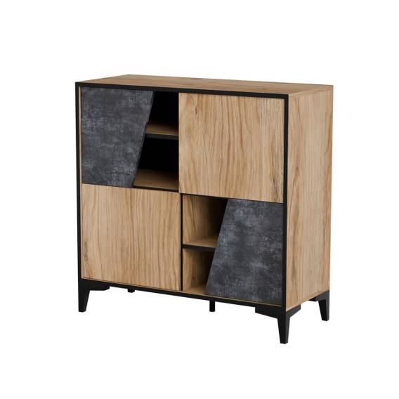 Obrázok pre Cama 4D knihovna OVO 90x38xH90 dub/beton