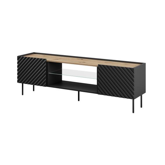 Obrázok pre EF ONDA RTV skříň 180x40x39-58 černá (stojící nebo nástěnná)