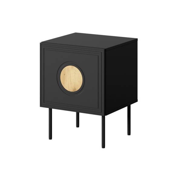 Obrázok pre Noční stolek 2 ks PALAZZO 44,5x40x59 černý + dub craft