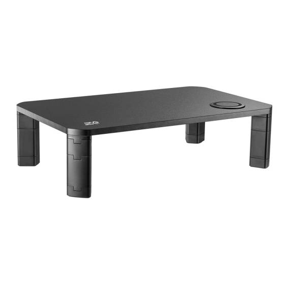 Obrázok pre Ergo Office ER-415 Monitor Stand Shelf Wireless Qi Charging Adjustable 17" - 32" 20kg Induction Charger