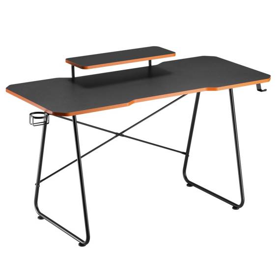 Obrázok pre Gaming desk with shelf for NanoRS monitor, 50kg max, height 850mm, black, RS170