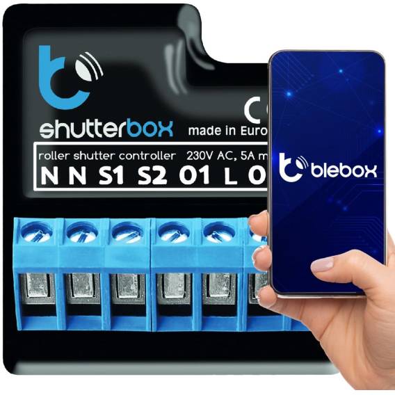 Obrázok pre blebox shutterBox příslušentví pro žaluzie a rolety Ovladač rolet Černá