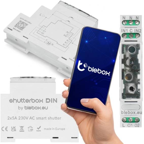 Obrázok pre Moduł sterowania roletami shutterbox din Blebox