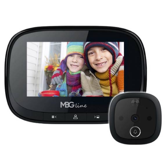 Obrázok pre Wizjer do drzwi kamera MBG Line SF55 Black Edition