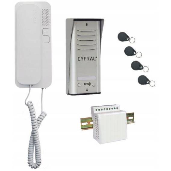 Obrázok pre INTERCOM CYFRAL COSMO 1-TENANT SILVER