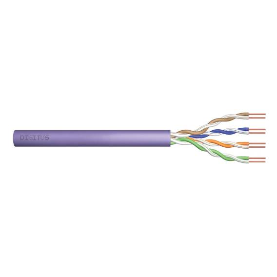 Obrázok pre DIGITUS Cat.6 Installation Cable, U/UTP, Eca, AWG 24/1, PVC, 305m, Purple, Carton