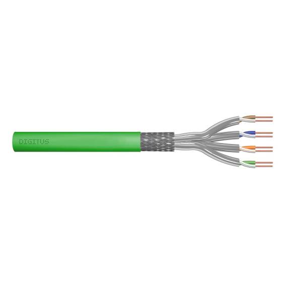 Obrázok pre Installation cable DIGITUS cat.8.2, S/FTP, Dca, AWG 22/1, LSOH, 50m, green, reel