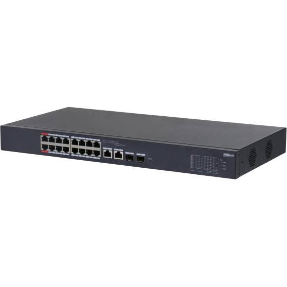 Obrázok pre Dahua Technology DH-CS4218-16ET-240 síťový přepínač Řízený L2 Gigabit Ethernet (10/100/1000) Podpora napájení po Ethernetu (PoE) Černá