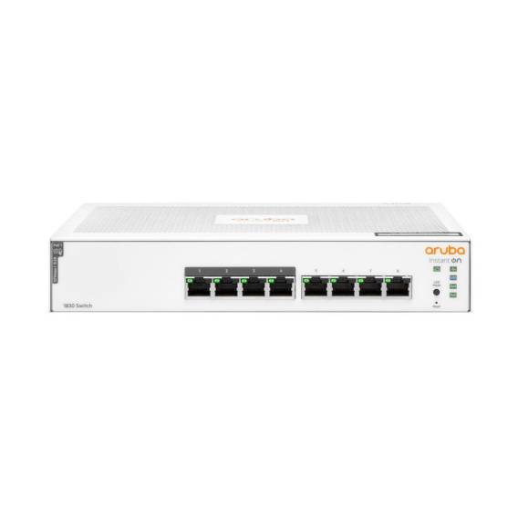 Obrázok pre HPE Aruba Networking Networking Instant On Switch 8p Gigabit CL4 PoE 65W 1830 Řízený L2 Gigabit Ethernet (10/100/1000) Podpora napájení po Ethernetu (PoE) 1U