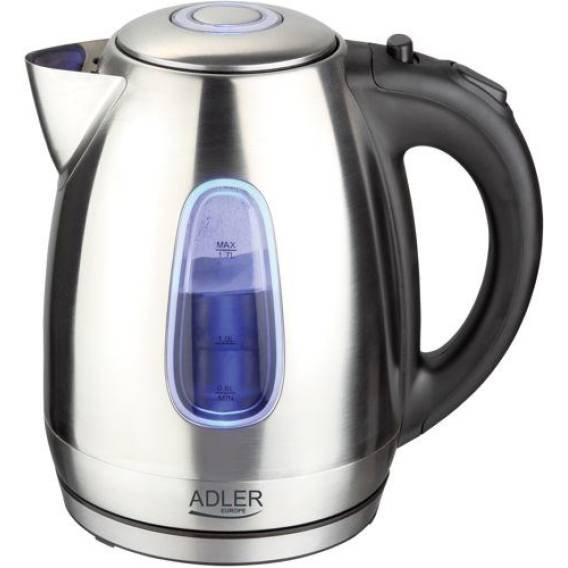 Obrázok pre Adler AD 1223 elektrická konvice 1,7 l Černá, Nerezová ocel 2200 W