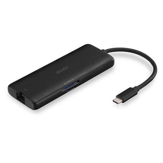 Obrázok pre Lindy 43358 dokovací stanice/replikátor portů Kabel USB 3.2 Gen 1 (3.1 Gen 1) Type-C Černá