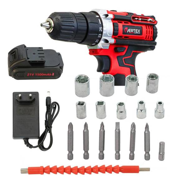 Obrázok pre VERTEX WKRĘTARKA 21V /2x1,5Ah WALIZKA