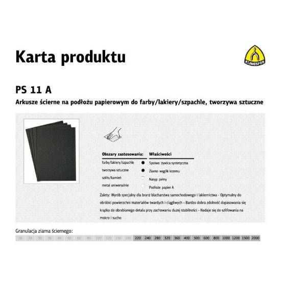 Obrázok pre Sandpaper water resistant P 800 PS11A/50pcs