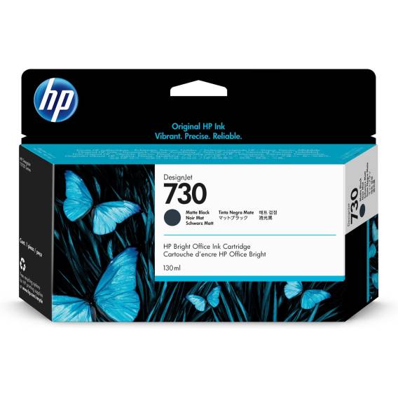 Obrázok pre HP Matná černá inkoustová kazeta 730 DesignJet, 130 ml