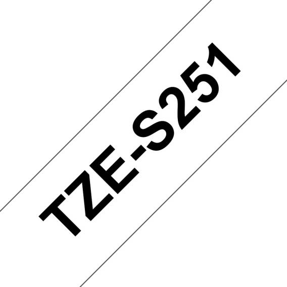 Obrázok pre Brother TZE-S251 páska pro tvorbu štítků Černá na bílé TZ