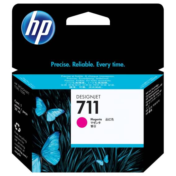 Obrázok pre HP 711 Purpurová inkoustová kazeta DesignJet, 29 ml