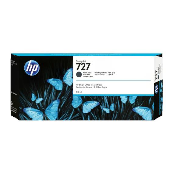 Obrázok pre HP 727 Matná černá inkoustová kazeta DesignJet, 300 ml