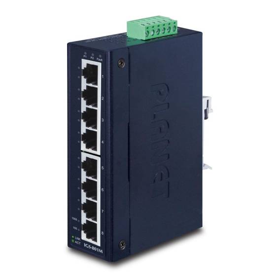 Obrázok pre PLANET IGS-801M síťový přepínač Řízený L2/L4 Gigabit Ethernet (10/100/1000) 1U Modrá