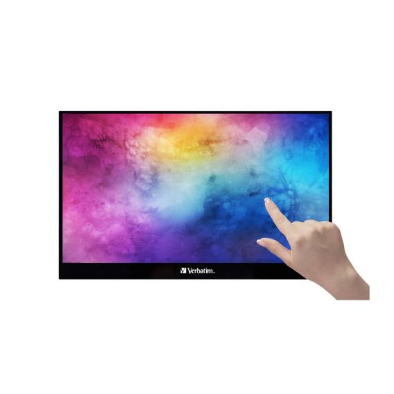 Obrázok pre Verbatim 49593 počítačový monitor 43,9 cm (17.3") 1920 x 1080 px Full HD LCD Dotyková obrazovka Černá