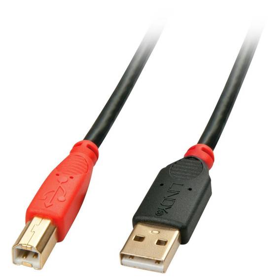 Obrázok pre Lindy 42762 USB kabel USB 2.0 15 m USB A USB B Černá, Červená