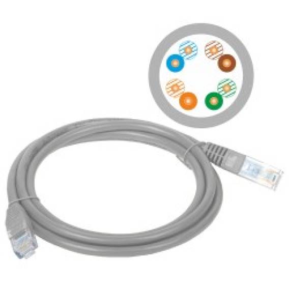 Obrázok pre Alantec KKU5SZA3 síťový kabel Šedá 3 m Cat5e U/UTP (UTP)