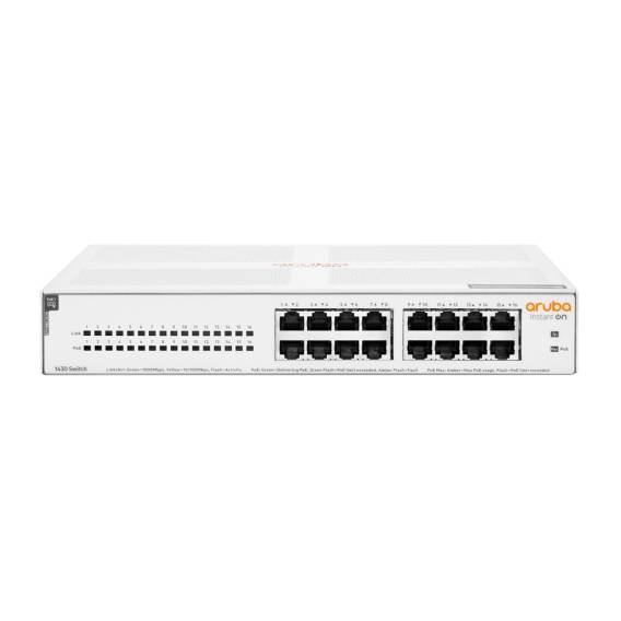 Obrázok pre HPE Aruba Networking Aruba Instant On 1430 16G Class4 PoE 124W Nespravované L2 Gigabit Ethernet (10/100/1000) Podpora napájení po Ethernetu (PoE) 1U Bílá