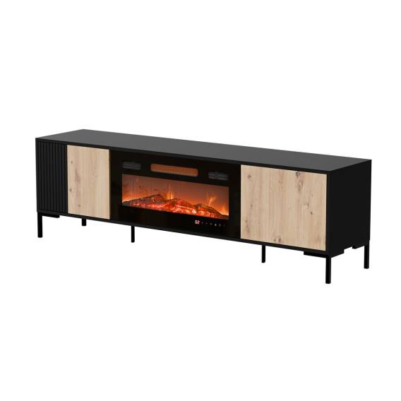 Obrázok pre Cama RTV skříň MERCI 180 x 40 x 53,5 cm černá/dub artisan + krb